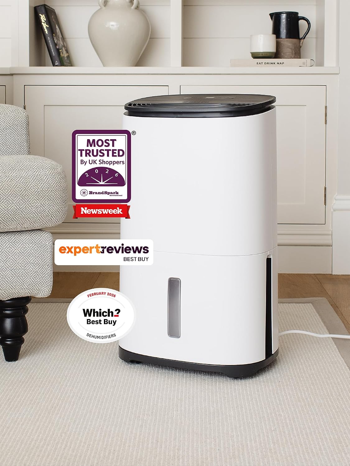 MeacoDry Arete® One 25L Dual Dehumidifier & HEPA Air Purifier- 5x Year Warranty - Controls Humidity & Removes Excess Moisture in Large Houses - Low Energy